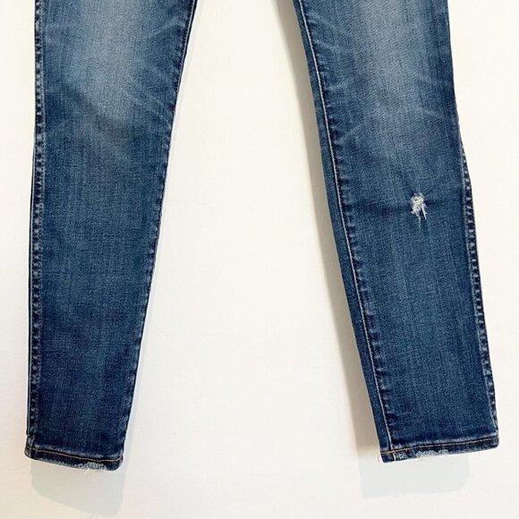 Madewell Denim 9" High Rise Skinny Jeans Distressed Edition G7190 Blue Size 27 - Picture 5 of 11